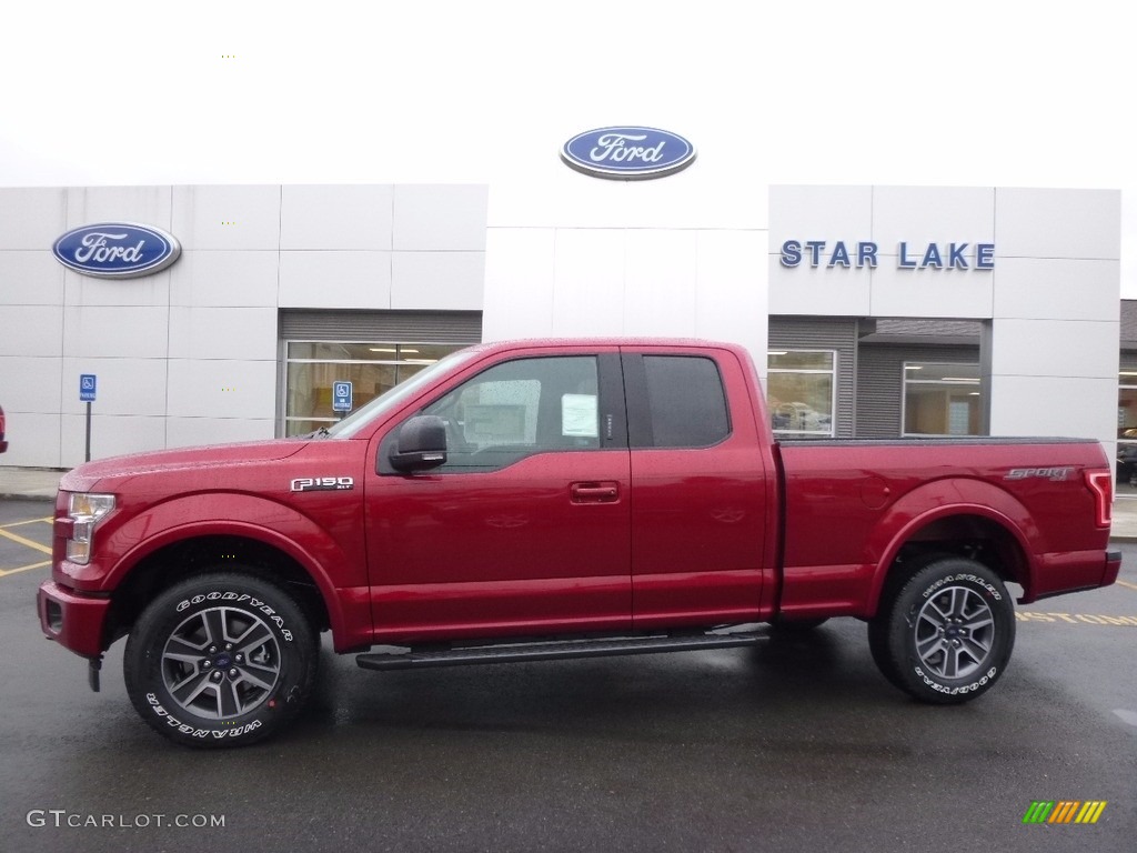 2017 F150 XLT SuperCab 4x4 - Ruby Red / Black photo #1
