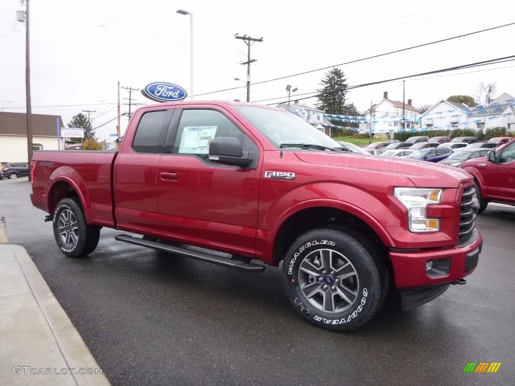 2017 F150 XLT SuperCab 4x4 - Ruby Red / Black photo #3