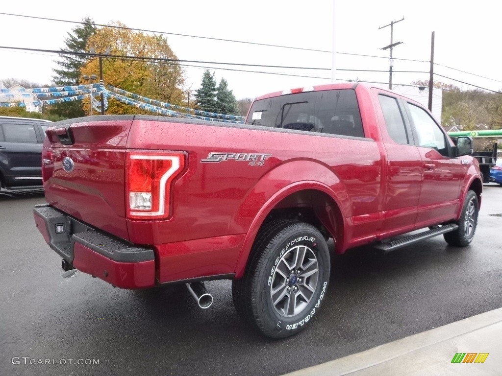 2017 F150 XLT SuperCab 4x4 - Ruby Red / Black photo #5