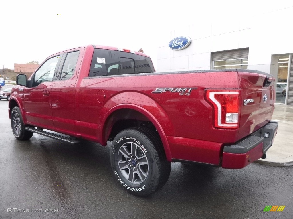 2017 F150 XLT SuperCab 4x4 - Ruby Red / Black photo #7