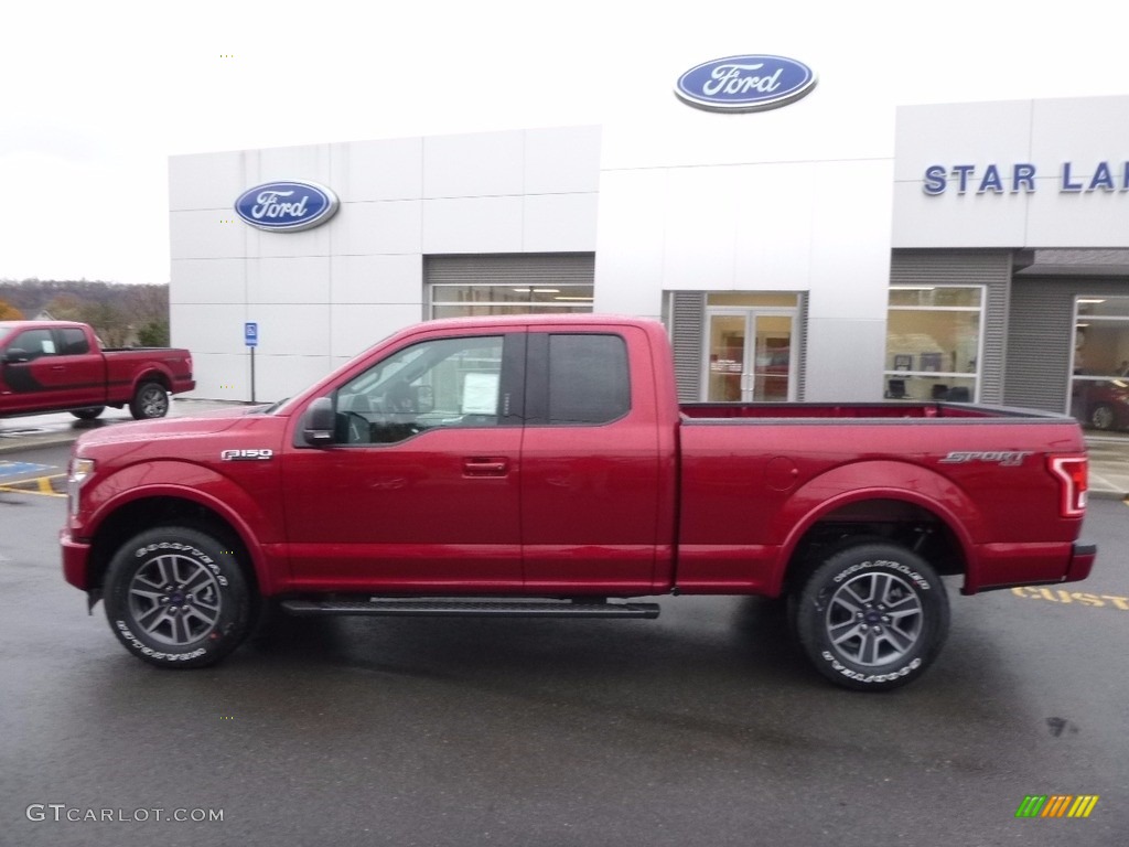 2017 F150 XLT SuperCab 4x4 - Ruby Red / Black photo #8