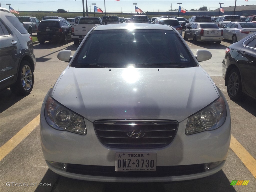 2007 Elantra GLS Sedan - Captiva White / Gray photo #1