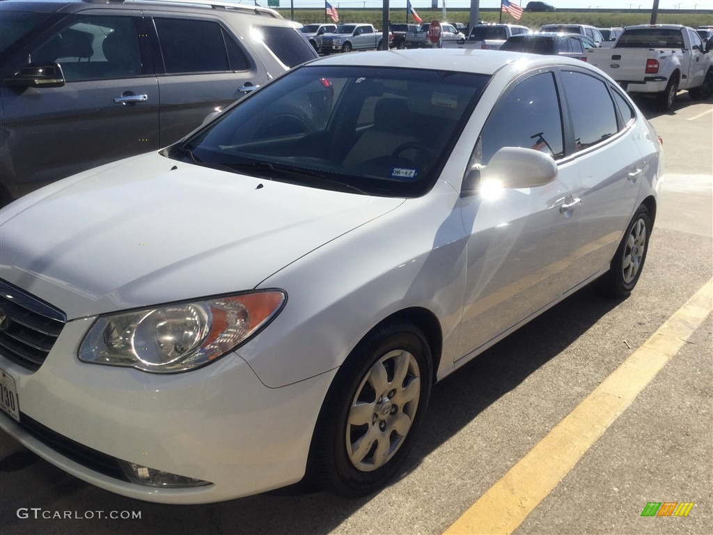 2007 Elantra GLS Sedan - Captiva White / Gray photo #2