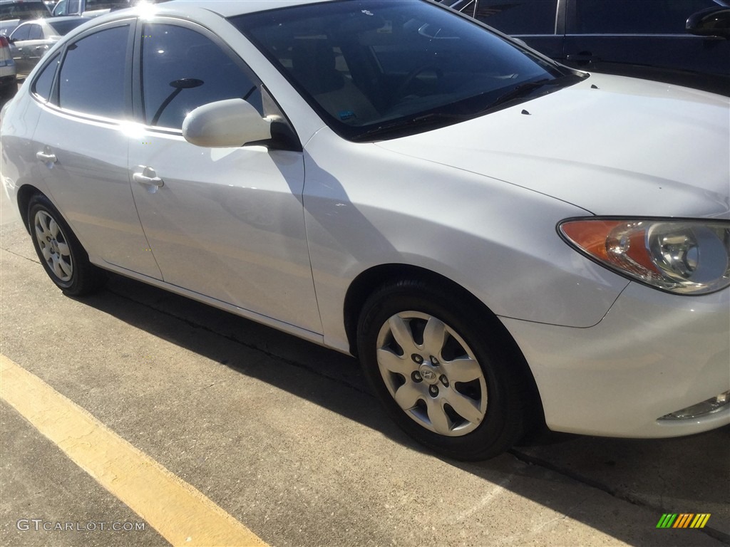 2007 Elantra GLS Sedan - Captiva White / Gray photo #4