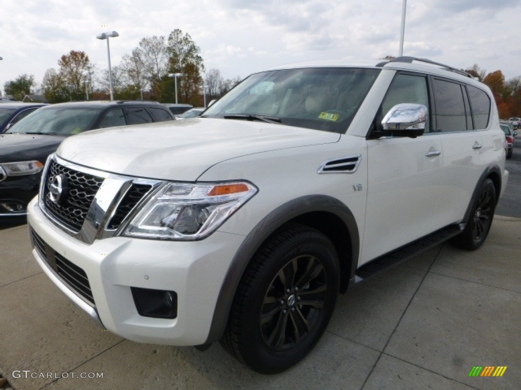 Pearl White 2017 Nissan Armada Platinum 4x4 Exterior Photo #116909018