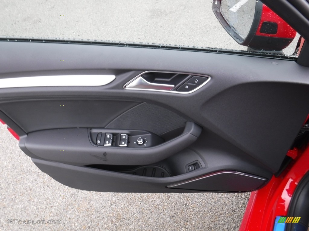 2017 Audi S3 2.0T Premium Plus quattro Magma Red/Anthracite Stitching Door Panel Photo #116909117