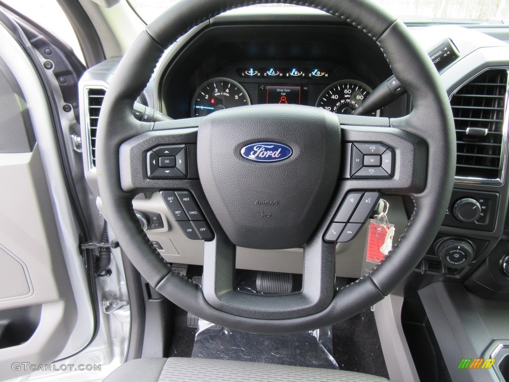 2017 Ford F150 XLT SuperCrew 4x4 Earth Gray Steering Wheel Photo #116909900