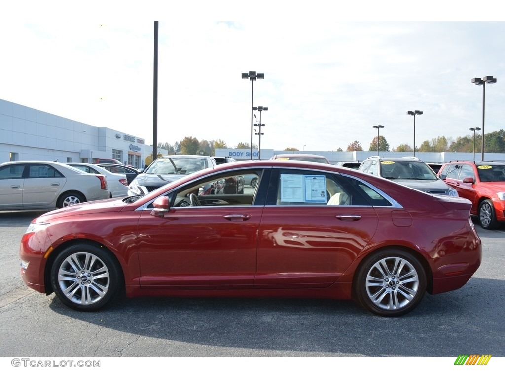 2013 MKZ 2.0L EcoBoost AWD - Ruby Red / Light Dune photo #6