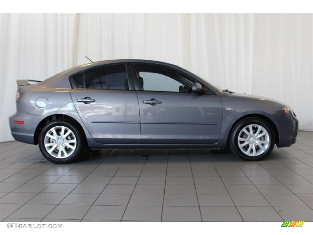 2007 MAZDA3 i Touring Sedan - Galaxy Gray Mica / Gray/Black photo #3