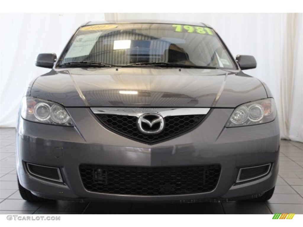 2007 MAZDA3 i Touring Sedan - Galaxy Gray Mica / Gray/Black photo #4