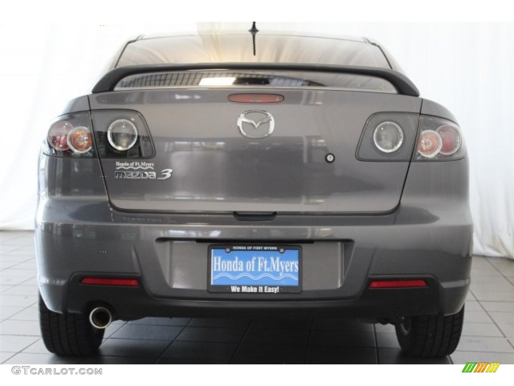 2007 MAZDA3 i Touring Sedan - Galaxy Gray Mica / Gray/Black photo #6