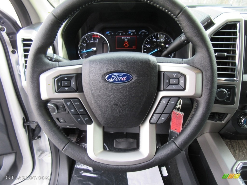 2017 Ford F250 Super Duty Lariat Crew Cab 4x4 Black Steering Wheel Photo #116912726