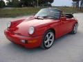 Guards Red 1990 Porsche 911 Carrera 2 Cabriolet Exterior