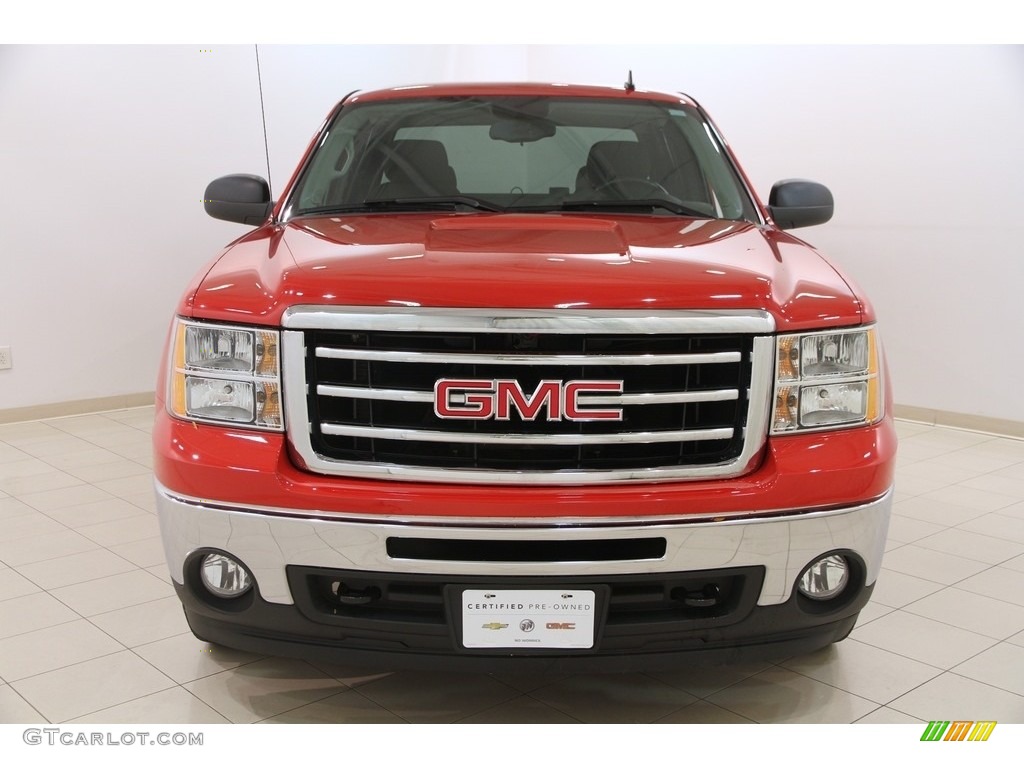 2013 Sierra 1500 SLE Extended Cab 4x4 - Fire Red / Ebony photo #2
