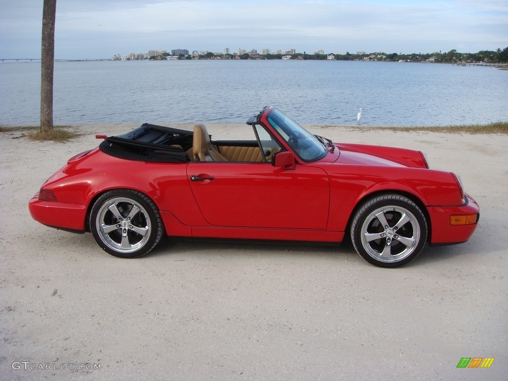 Guards Red 1990 Porsche 911 Carrera 2 Cabriolet Exterior Photo #116913206