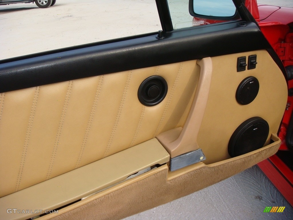 1990 Porsche 911 Carrera 2 Cabriolet Beige Door Panel Photo #116913338