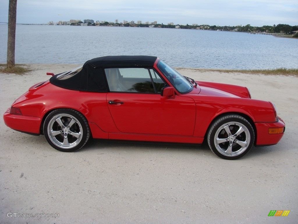 Guards Red 1990 Porsche 911 Carrera 2 Cabriolet Exterior Photo #116913518