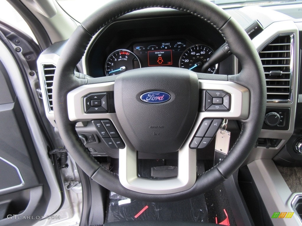 2017 Ford F350 Super Duty Lariat Crew Cab 4x4 Black Steering Wheel Photo #116913624