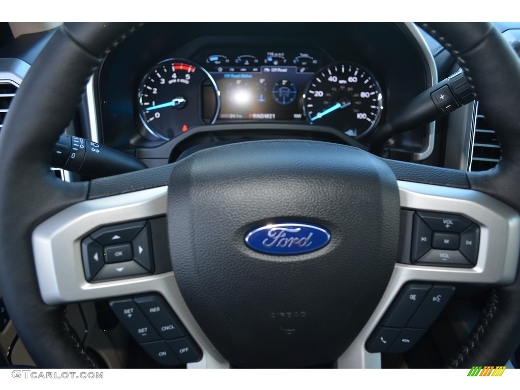 2017 Ford F250 Super Duty Lariat Crew Cab 4x4 Camel Steering Wheel Photo #116914172