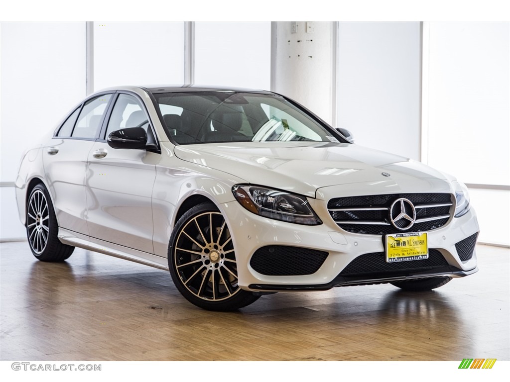 designo Diamond White Metallic 2017 Mercedes-Benz C 300 Sedan Exterior Photo #116916425