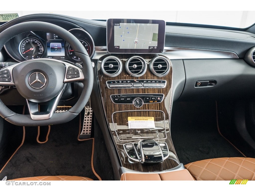 2017 Mercedes-Benz C 300 Sedan designo Saddle Brown/Black Dashboard Photo #116916584