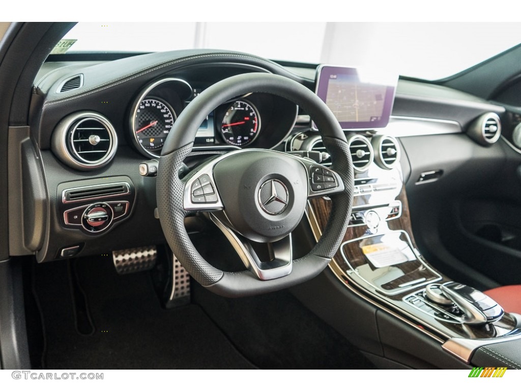 2017 Mercedes-Benz C 43 AMG 4Matic Sedan Cranberry Red/Black Dashboard Photo #116917562