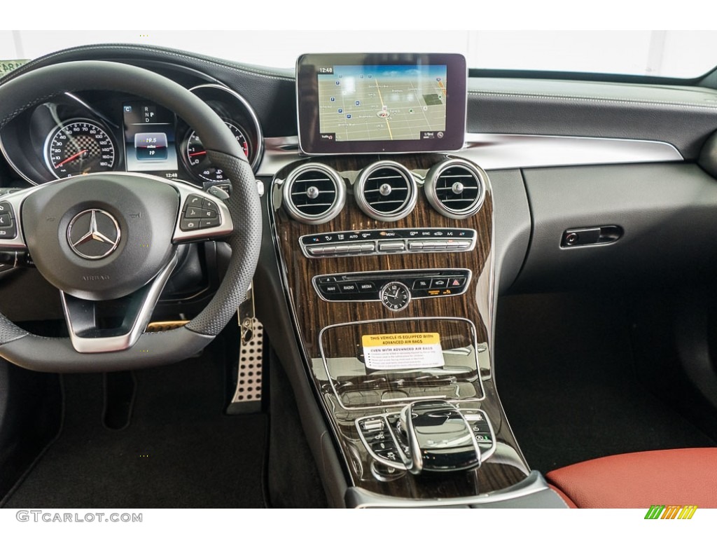 2017 Mercedes-Benz C 43 AMG 4Matic Sedan Cranberry Red/Black Dashboard Photo #116917613