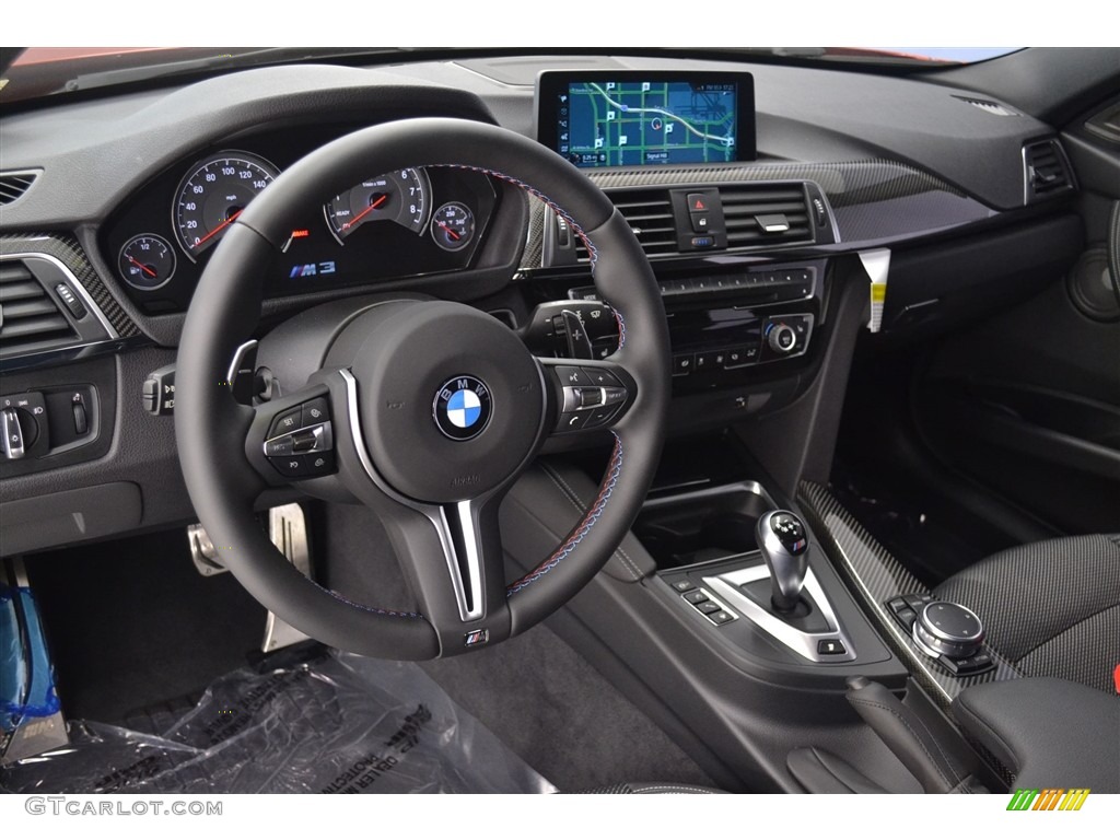 Black Interior 2017 BMW M3 Sedan Photo #116917952