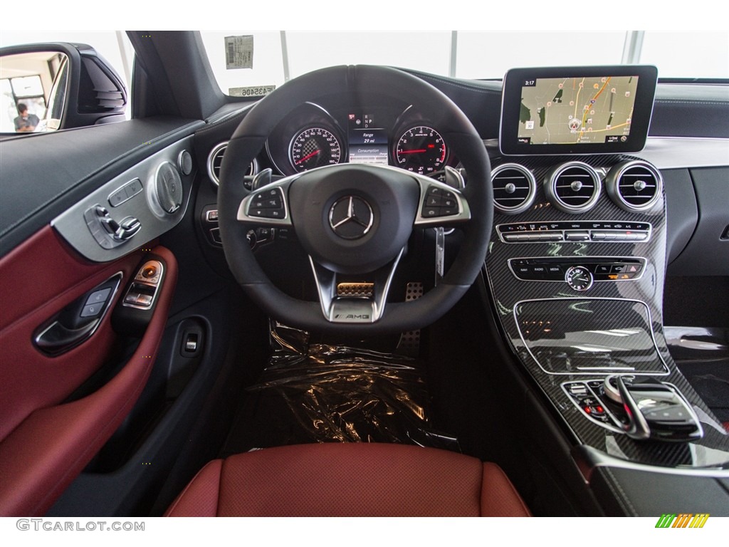 2017 Mercedes-Benz C 43 AMG 4Matic Coupe Cranberry Red/Black Dashboard Photo #116918333