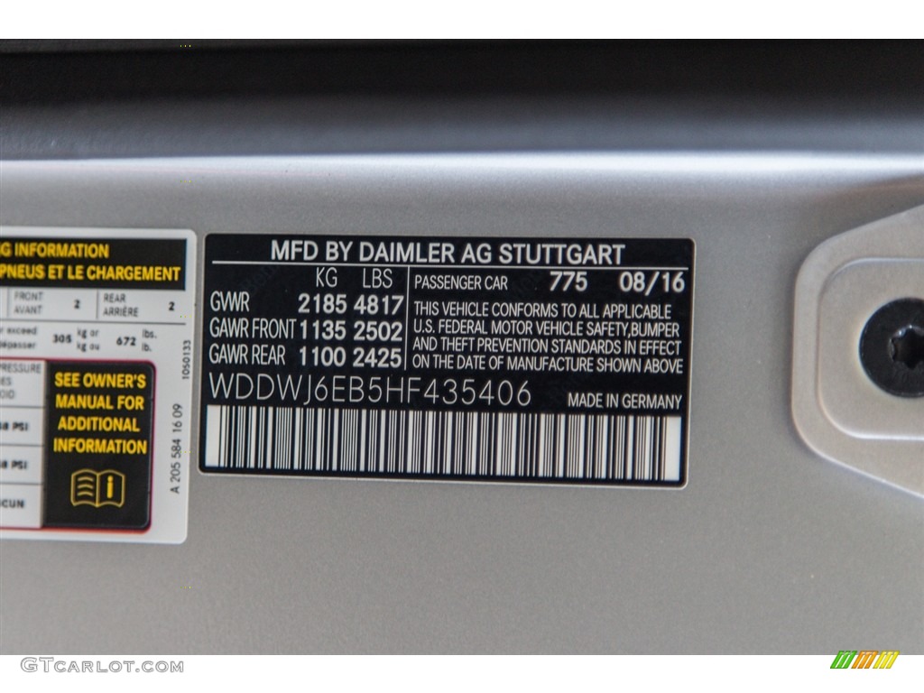 2017 C Color Code 775 for Iridium Silver Metallic Photo #116918444