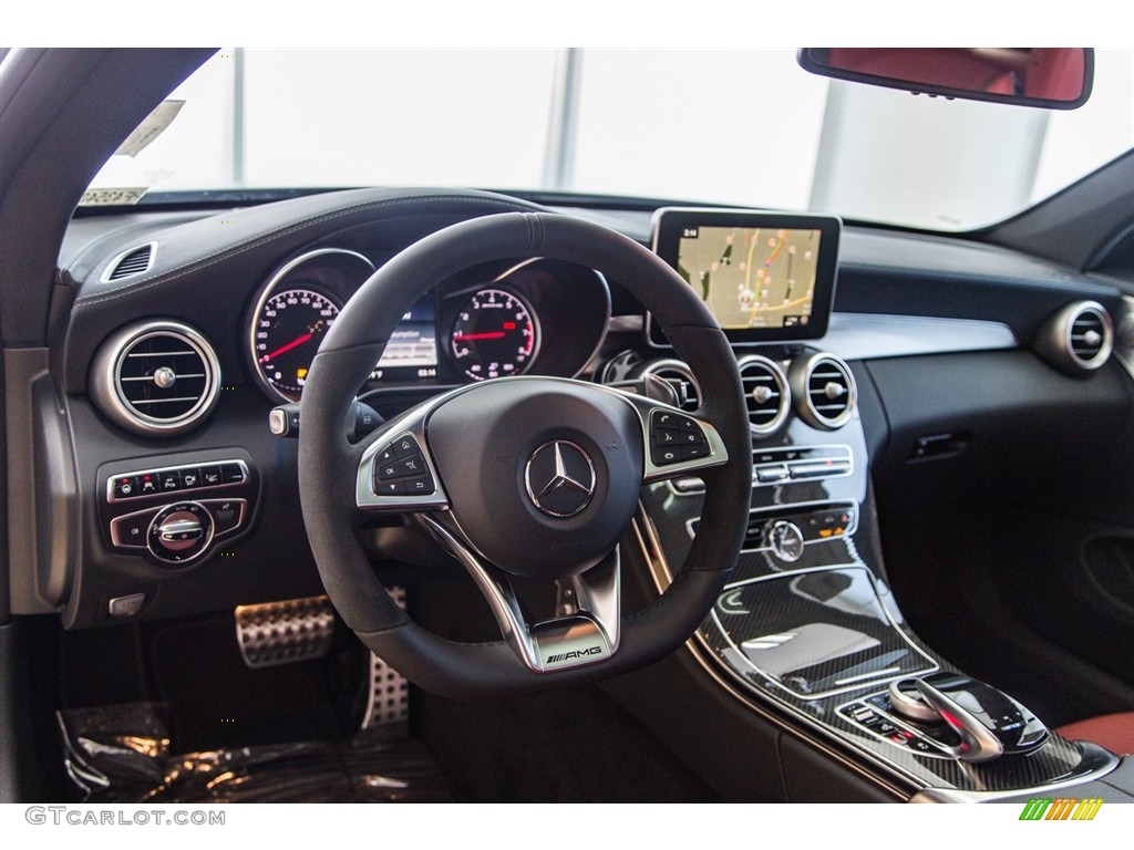 2017 Mercedes-Benz C 43 AMG 4Matic Coupe Cranberry Red/Black Dashboard Photo #116918564