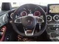 2017 Mercedes-Benz C Cranberry Red/Black Interior Steering Wheel Photo