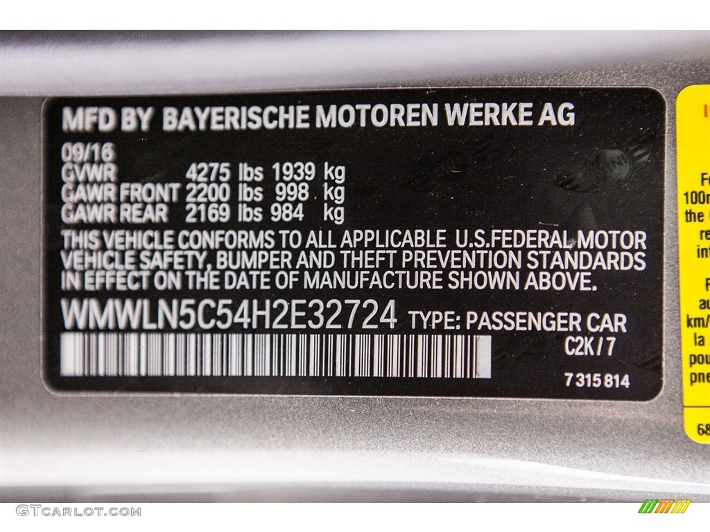 2017 Clubman Color Code C2K for Melting Silver Metallic Photo #116920199