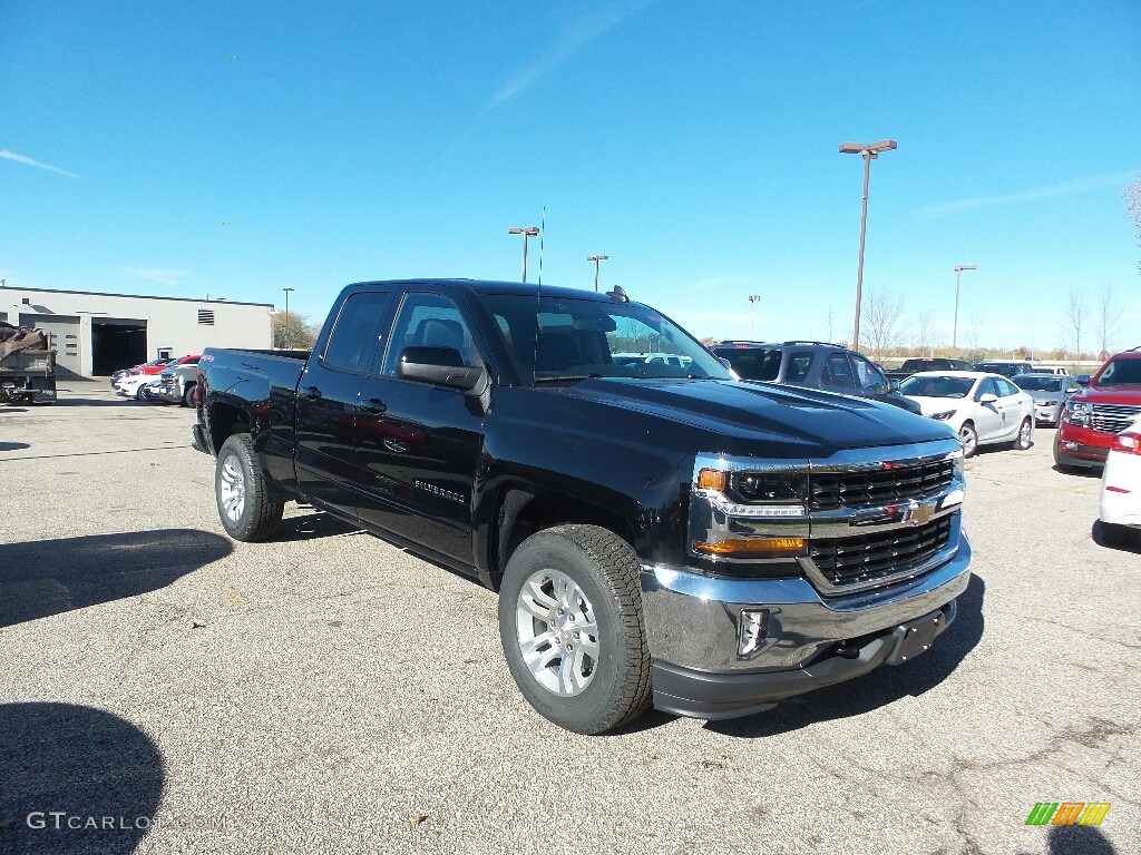 Black 2017 Chevrolet Silverado 1500 LT Double Cab 4x4 Exterior Photo #116920640