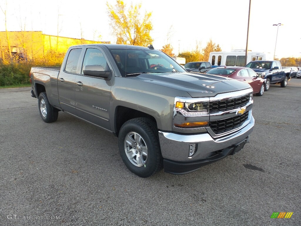 2017 Silverado 1500 LT Double Cab 4x4 - Pepperdust Metallic / Jet Black photo #3