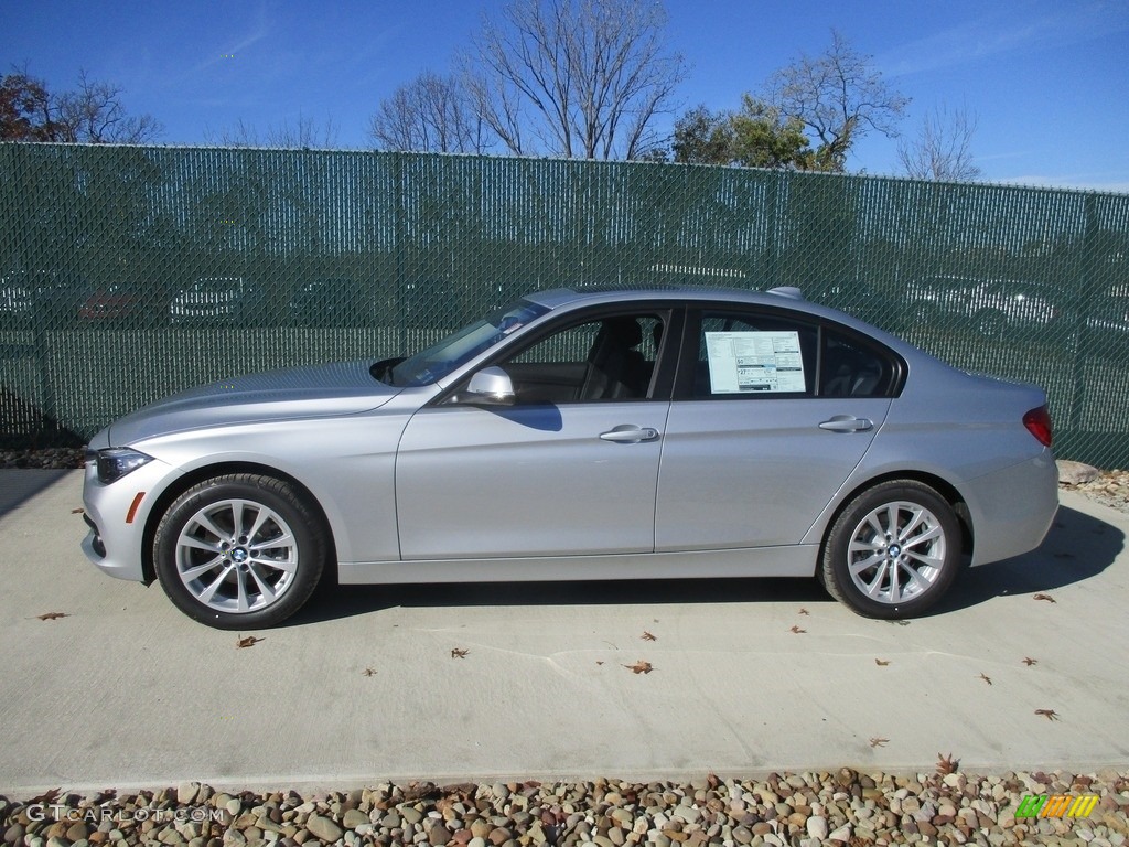 2017 3 Series 320i xDrive Sedan - Glacier Silver Metallic / Black photo #7