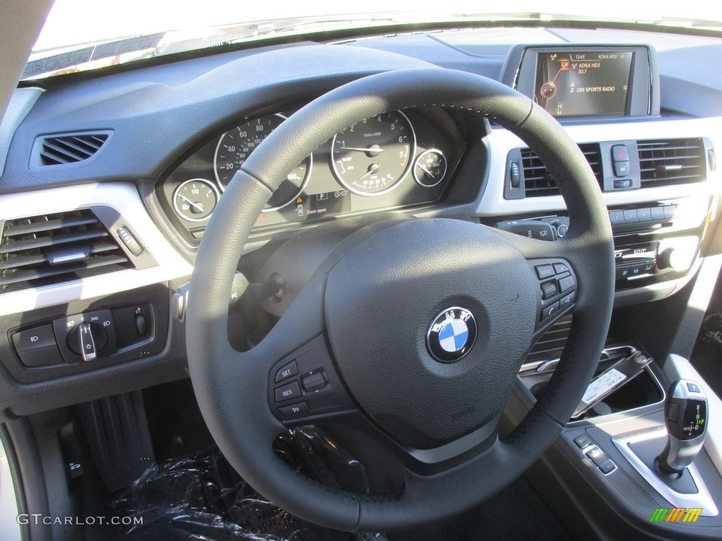 2017 3 Series 320i xDrive Sedan - Glacier Silver Metallic / Black photo #14