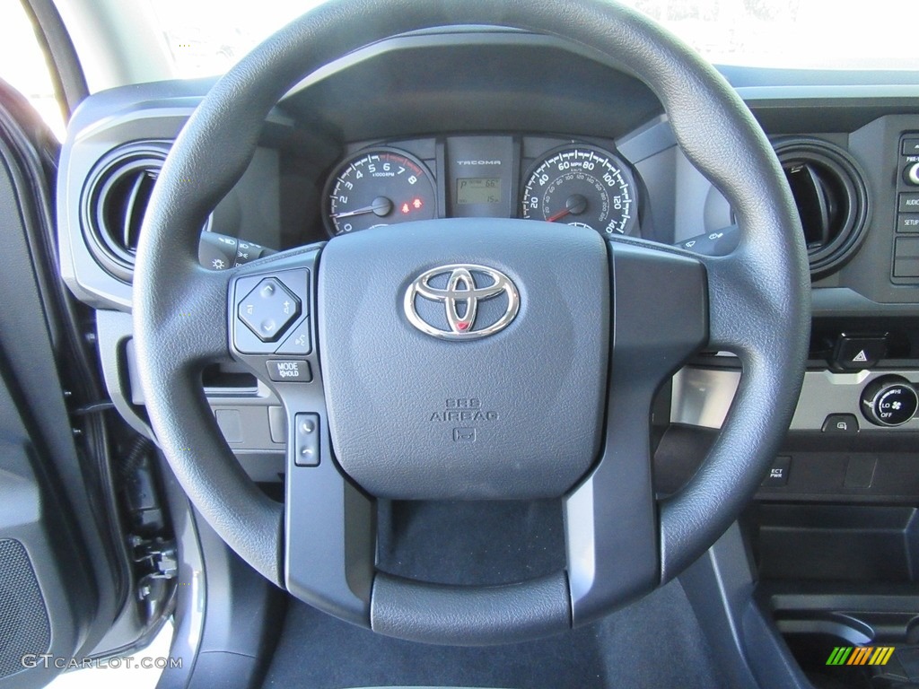 2017 Toyota Tacoma SR Double Cab Cement Gray Steering Wheel Photo #116923043