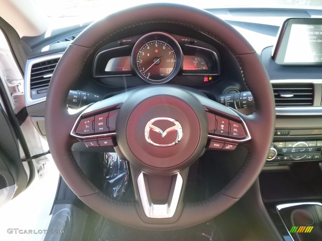 2017 Mazda MAZDA3 Grand Touring 5 Door Parchment Steering Wheel Photo #116923422
