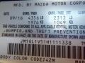 42M: Deep Crystal Blue Mica 2017 Mazda Mazda6 Touring Color Code
