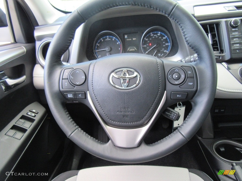 2017 Toyota RAV4 XLE Ash Steering Wheel Photo #116923811
