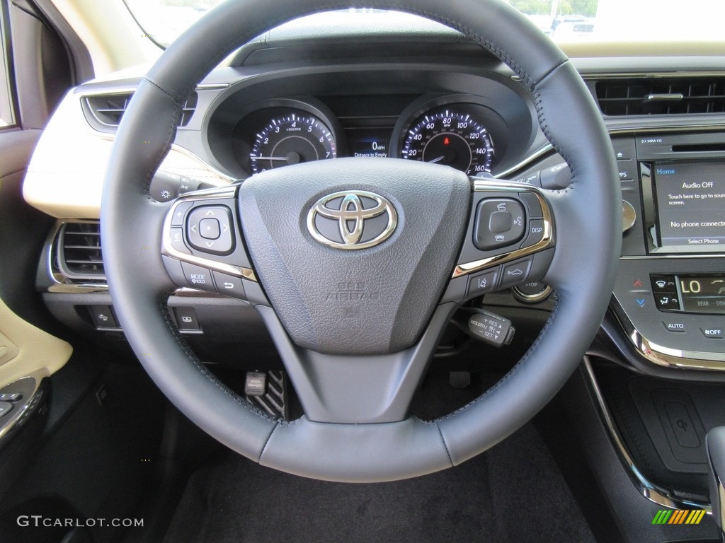2017 Toyota Avalon Limited Almond Steering Wheel Photo #116924696