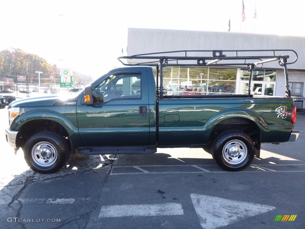 2011 F250 Super Duty XL Regular Cab 4x4 - Forest Green Metallic / Steel Gray photo #2