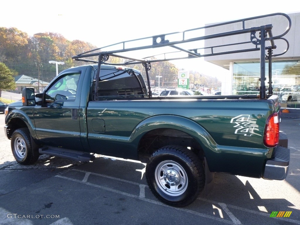 2011 F250 Super Duty XL Regular Cab 4x4 - Forest Green Metallic / Steel Gray photo #3