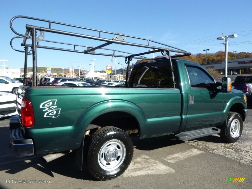 2011 F250 Super Duty XL Regular Cab 4x4 - Forest Green Metallic / Steel Gray photo #6