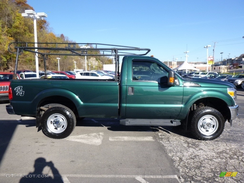 2011 F250 Super Duty XL Regular Cab 4x4 - Forest Green Metallic / Steel Gray photo #7