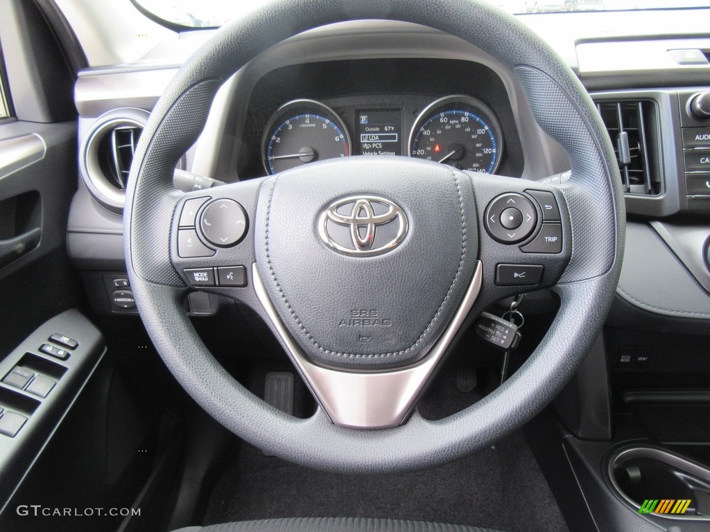 2017 Toyota RAV4 LE Black Steering Wheel Photo #116927448