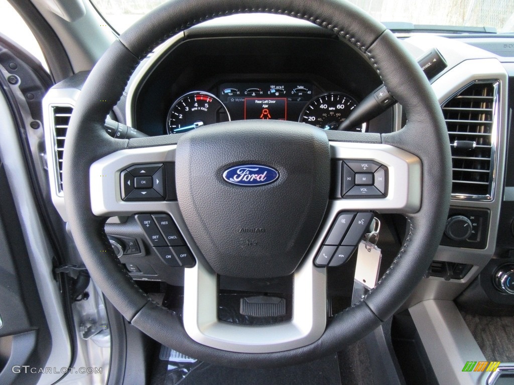 2017 Ford F250 Super Duty Lariat Crew Cab 4x4 Black Steering Wheel Photo #116929451