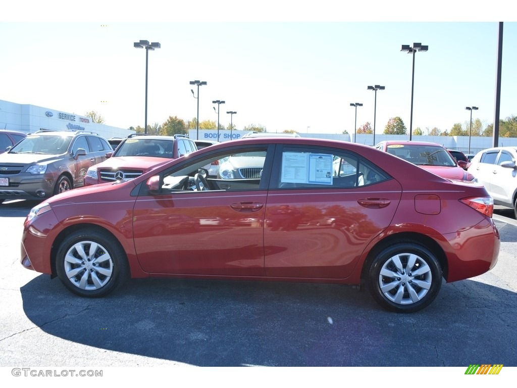 2014 Corolla LE - Barcelona Red Metallic / Steel Blue photo #6