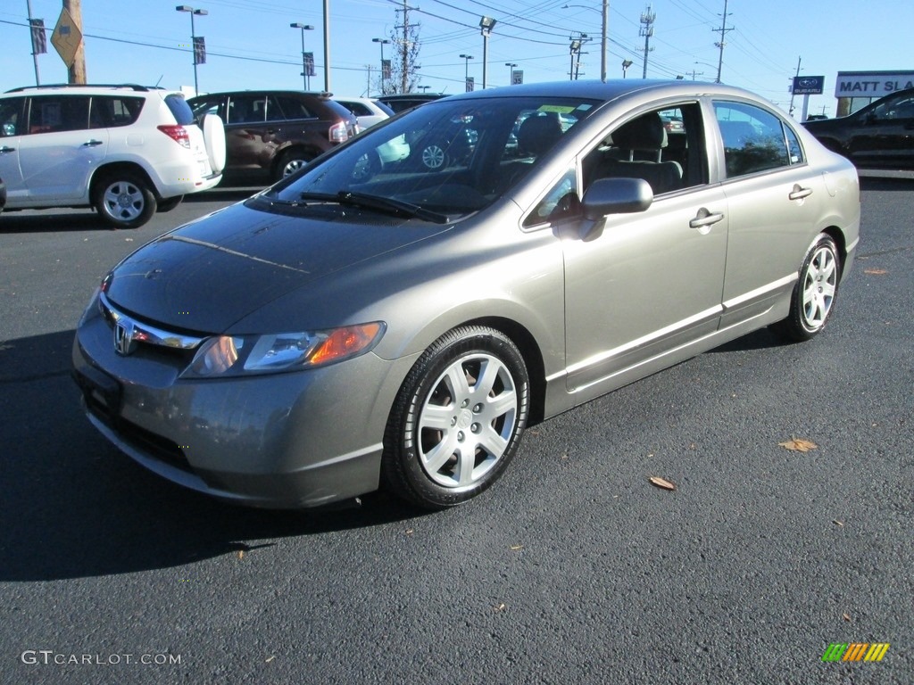 2006 Civic LX Sedan - Shoreline Mist Metallic / Gray photo #2